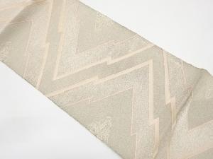 アンティーク　変わり松皮菱模様織り出し袋帯（着用可）